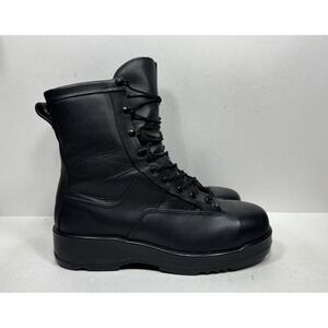 Rocky Flight Deck Steel Toe Boots Black Leather Mens Size 11 R Made In USA
